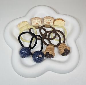 Adorable Animal & Food - Themed Hair Tie Collection (BUY 4 GET 1 FREE)